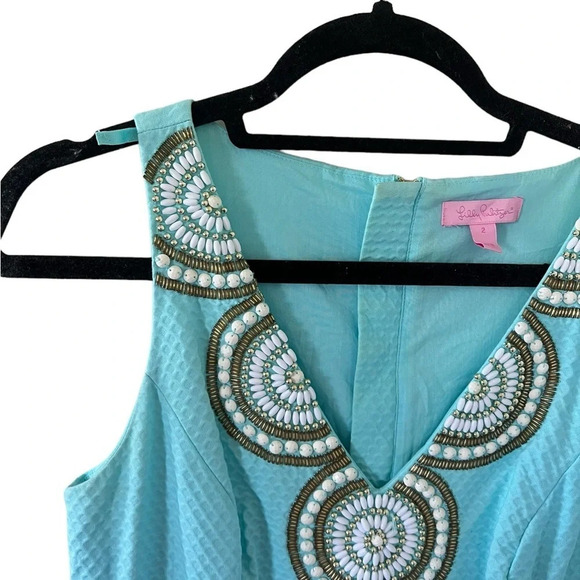 Lilly Pulitzer Gabby Shift Dress in Serene Blue - Picture 2 of 9